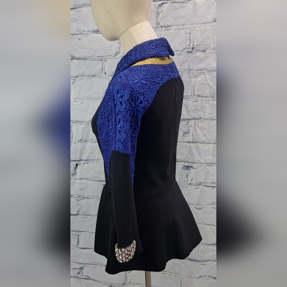 Givenchy Paris Women's Top Purple Black Crystals Italy Small - Picture 9 of 13